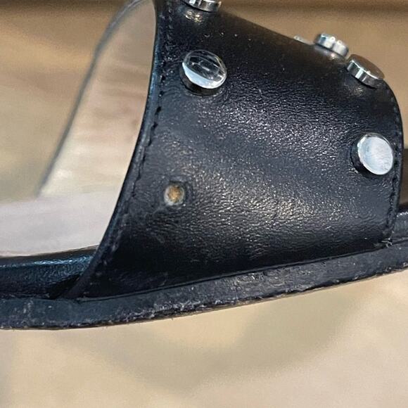 Jimmy Choo Sandal 7 or 37.5 Black Studded Leather Veto Sandal - Picture 11 of 11